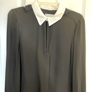 A.L.C. Black blouse with white collar